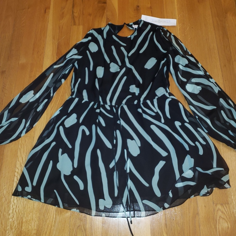 Sheer Sleeve Mini Dress